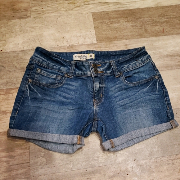 Denim roll up shorts - Picture 1 of 2